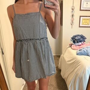 Urban Renewal Navy and White Gingham Dress